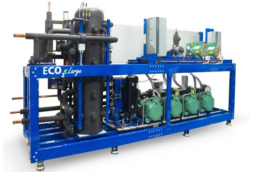 Efficacité maximale et réduction des consommations, avec la centrale Eco2Large au CO2 transcritique