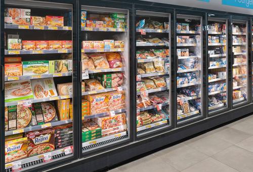 Bonnet Névé counter fridges dedicated to the frozen departments for Retail: design and attention to the environment 