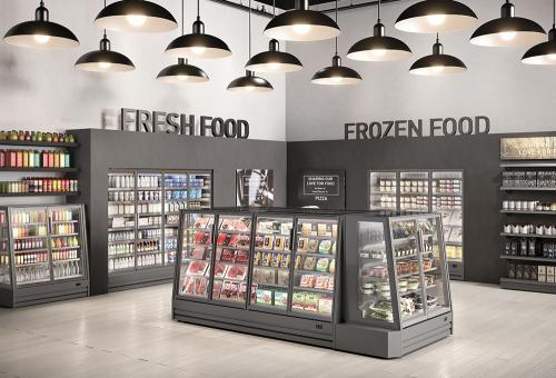 Original configurations with MultiFresco Plus Bonnet Névé: the semi-vertical plug-in that redesigns the layout of fresh food areas